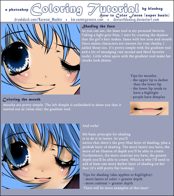 Tutorial: Coloring anime faces