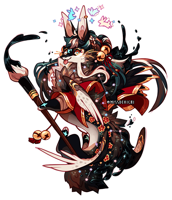 Black Ink Rabbit by missDevichi on DeviantArt