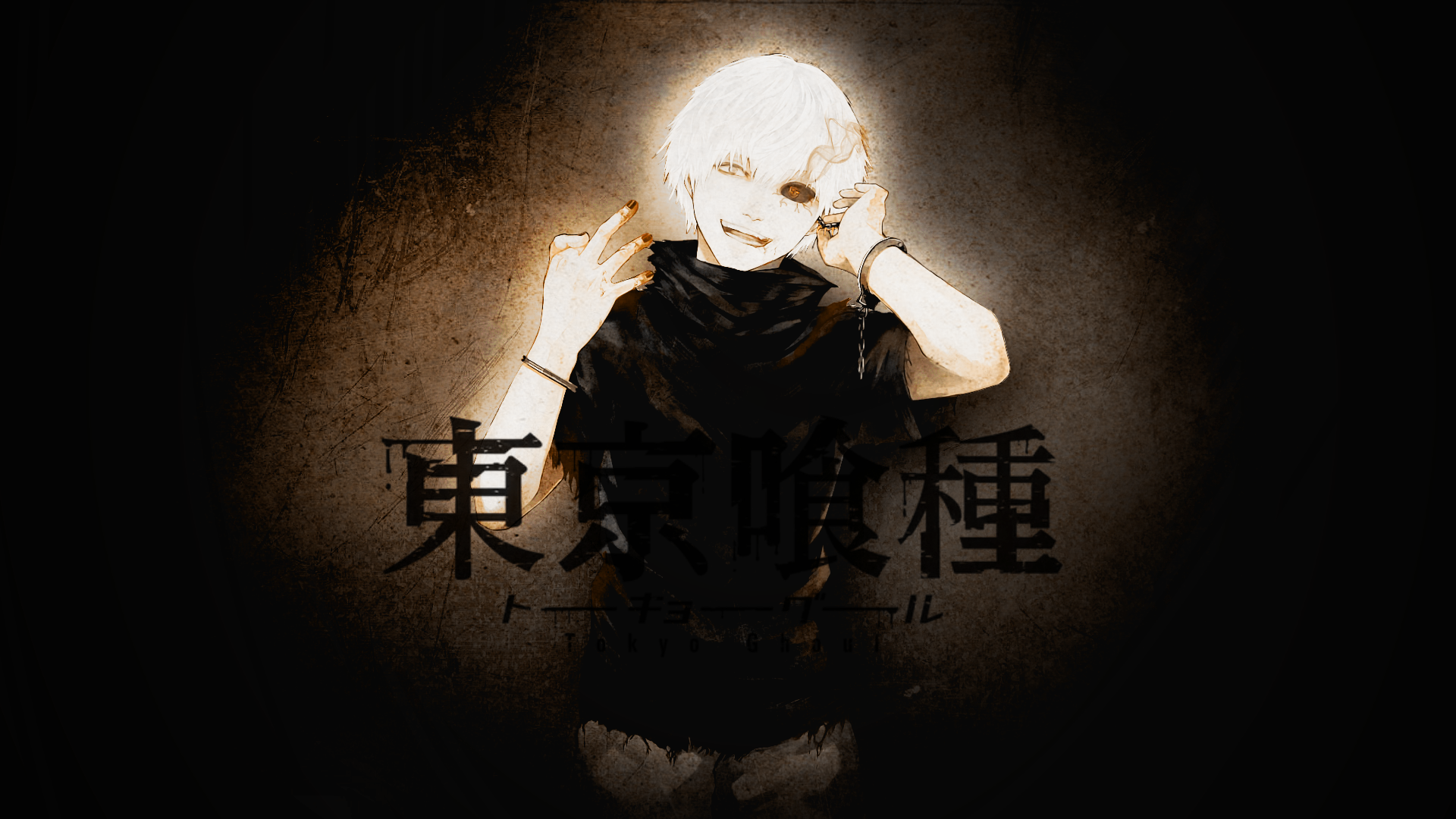 Tokyo Ghoul, Kaneki Ken, anime, mask, fan art, white hair HD Wallpaper