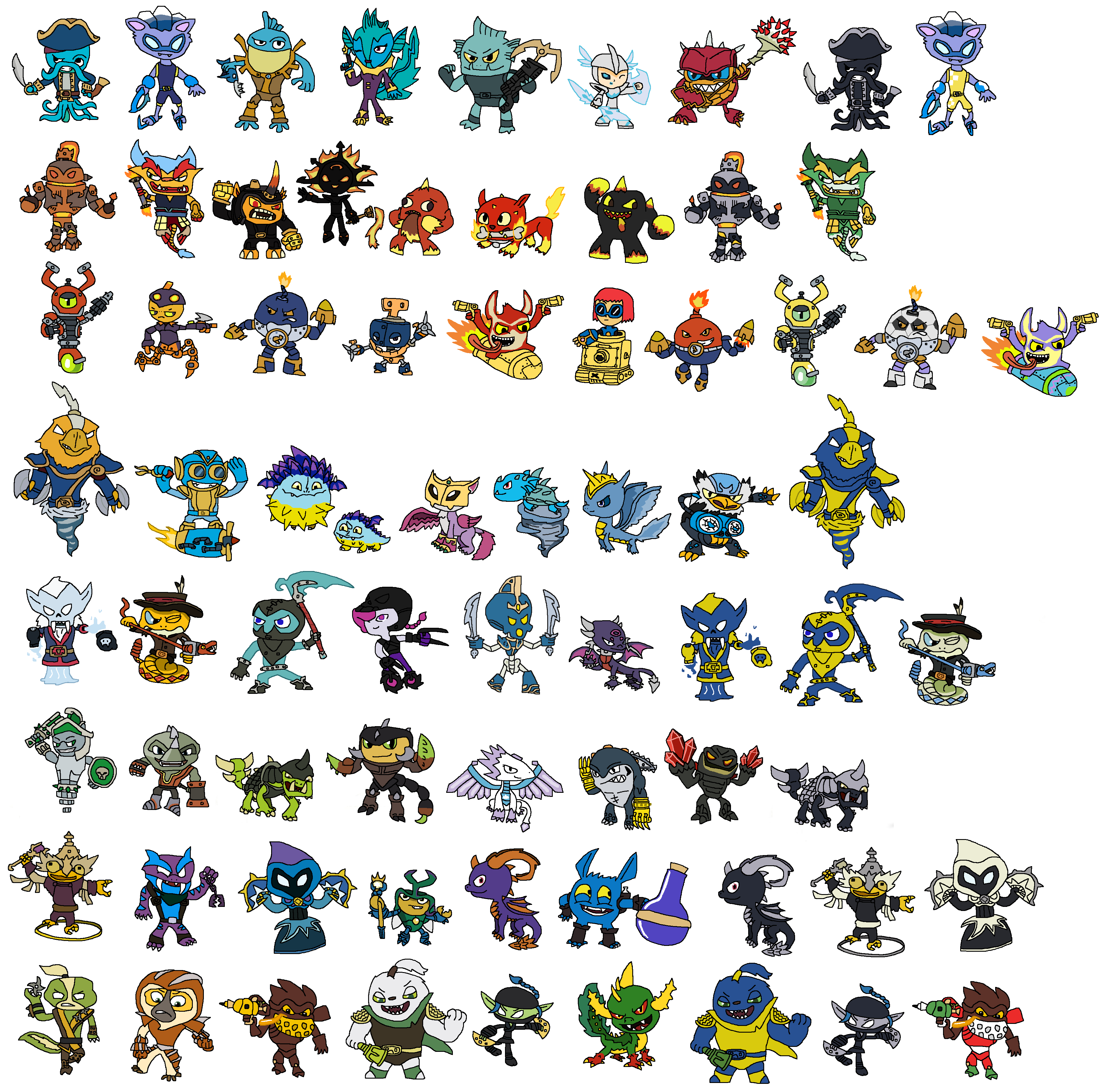 Skylanders Swap Force Characters.