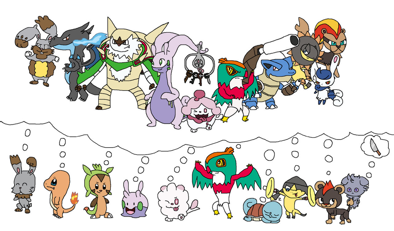 My Pokemon Y Team Drawn