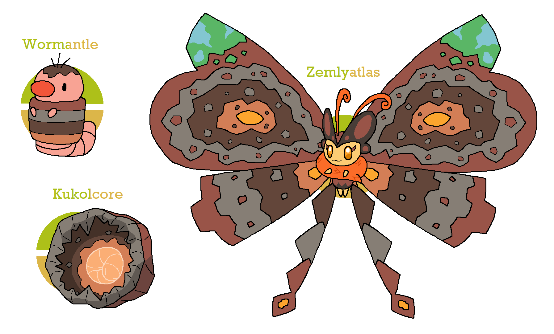 Pokemon Atlas Moth by Fistipuffs on DeviantArt