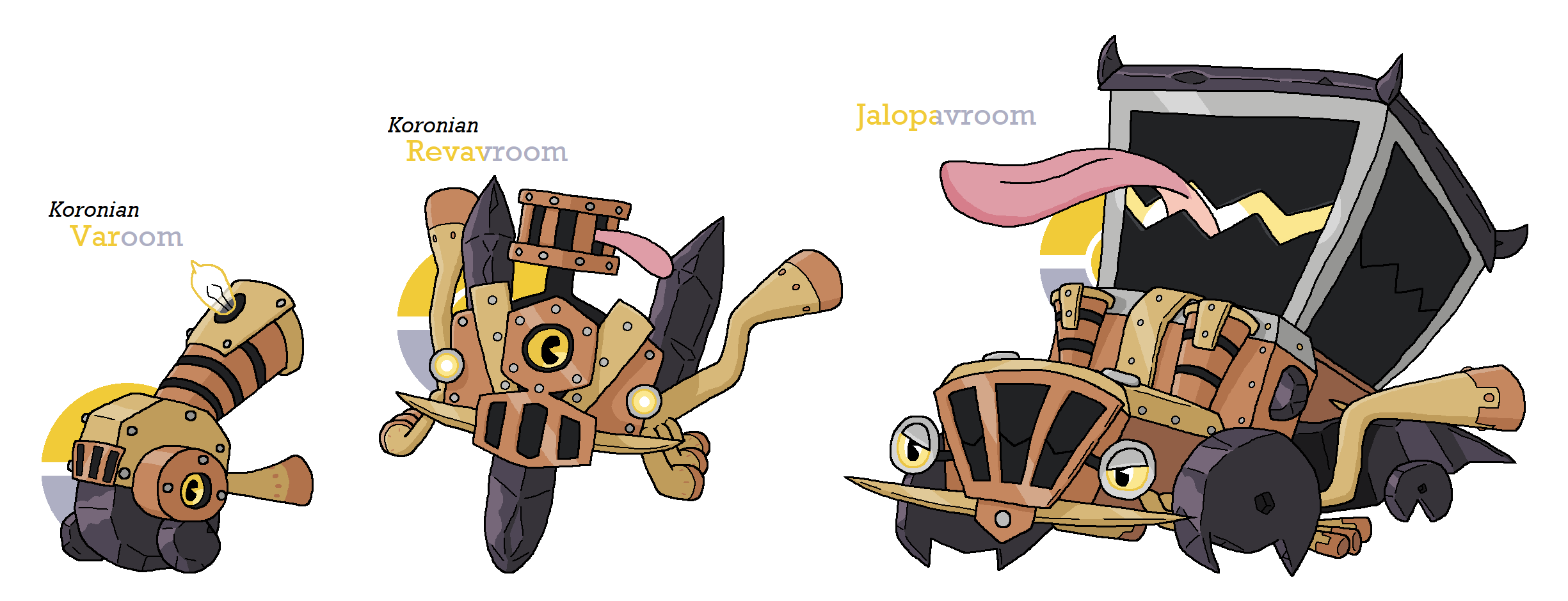 Pokemon Koronia - Varoom Line by Fistipuffs on DeviantArt