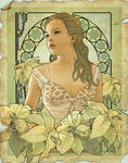 Noel in art nouveau by CassiopeiaArt