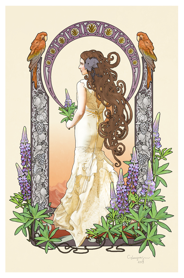 Art Nouveau bride - commission by CassiopeiaArt