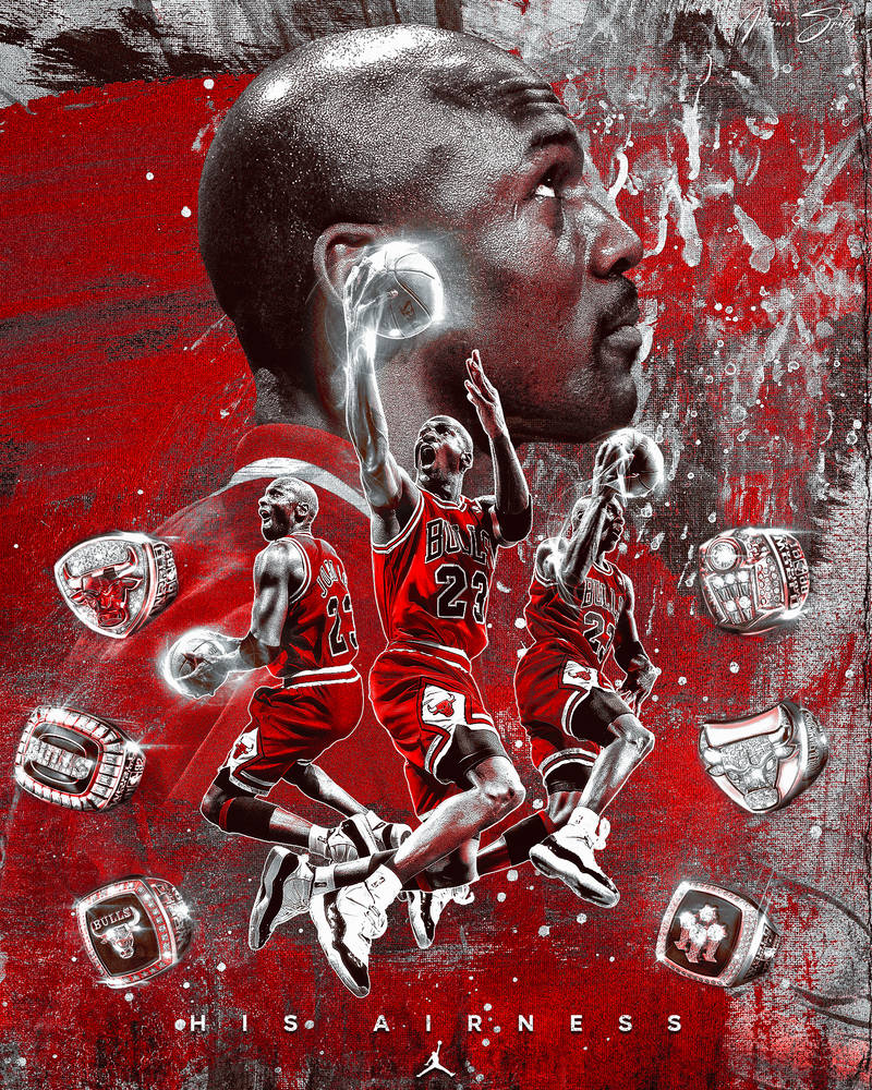 Michael Jordan 6 Rings Poster by mulasdesigns on DeviantArt