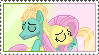 MLP stamp - Zephyr Breeze and Fluttershy