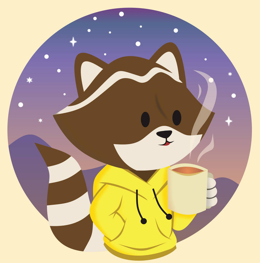 Chillhop Raccoon by Febriananda on DeviantArt