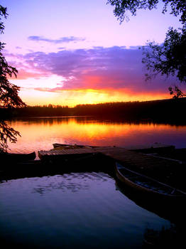 Alaska Sunset and Dock