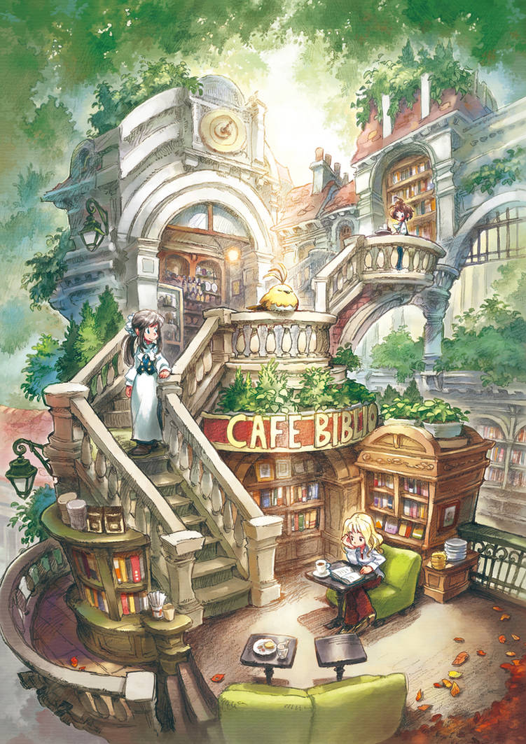 Library cafe by matsukitchi