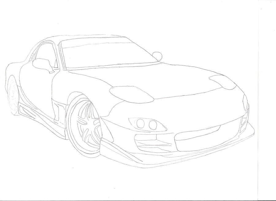 Drag Racing Rx7 Drawing RX7 (FD3S) (Work In Progress) by SlidewaysDRFT on DeviantArt