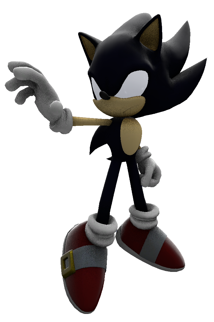 Dark Sonic Render:He is a master of the dark! by SonicOnBox on