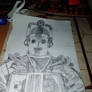 Mondasian Cyberman Drawing