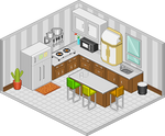 Pixel Kitchen by Shi-Ju