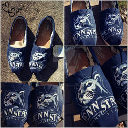 Custom Painted TOMS: Penn State Logo