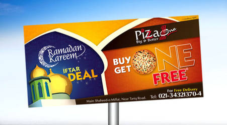 Pizza 1 Ramadan Hoarding