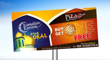 Pizza 1 Ramadan Hoarding