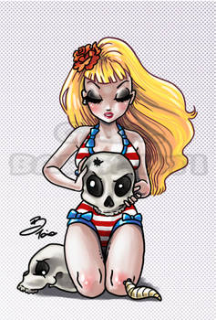 skull's pin up