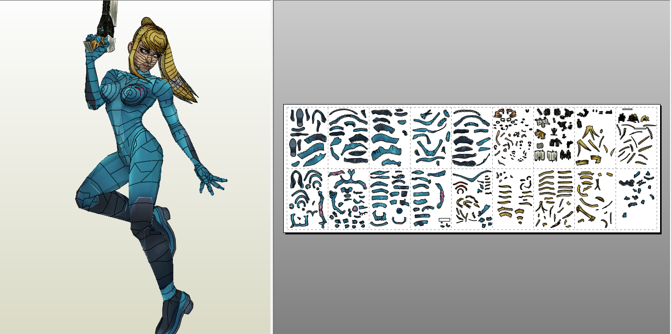 Samus Papercraft Zero Suit Samus Papercraft by warshoot on DeviantArt