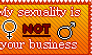 My sexuality is not your business stamp