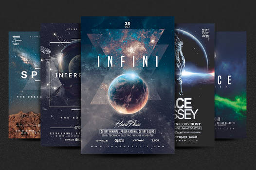 SPACE Flyer Templates Bundle