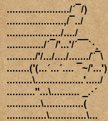 ASCII middle finger w brown background by blackcatpaws on DeviantArt
