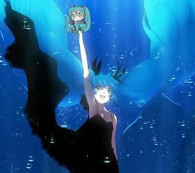 Deep Sea Girl and Miku shimeji