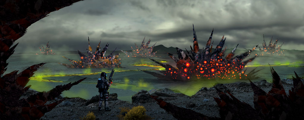 Alien Theme Environment Alien Environment by WH1T3F4N6 on DeviantArt