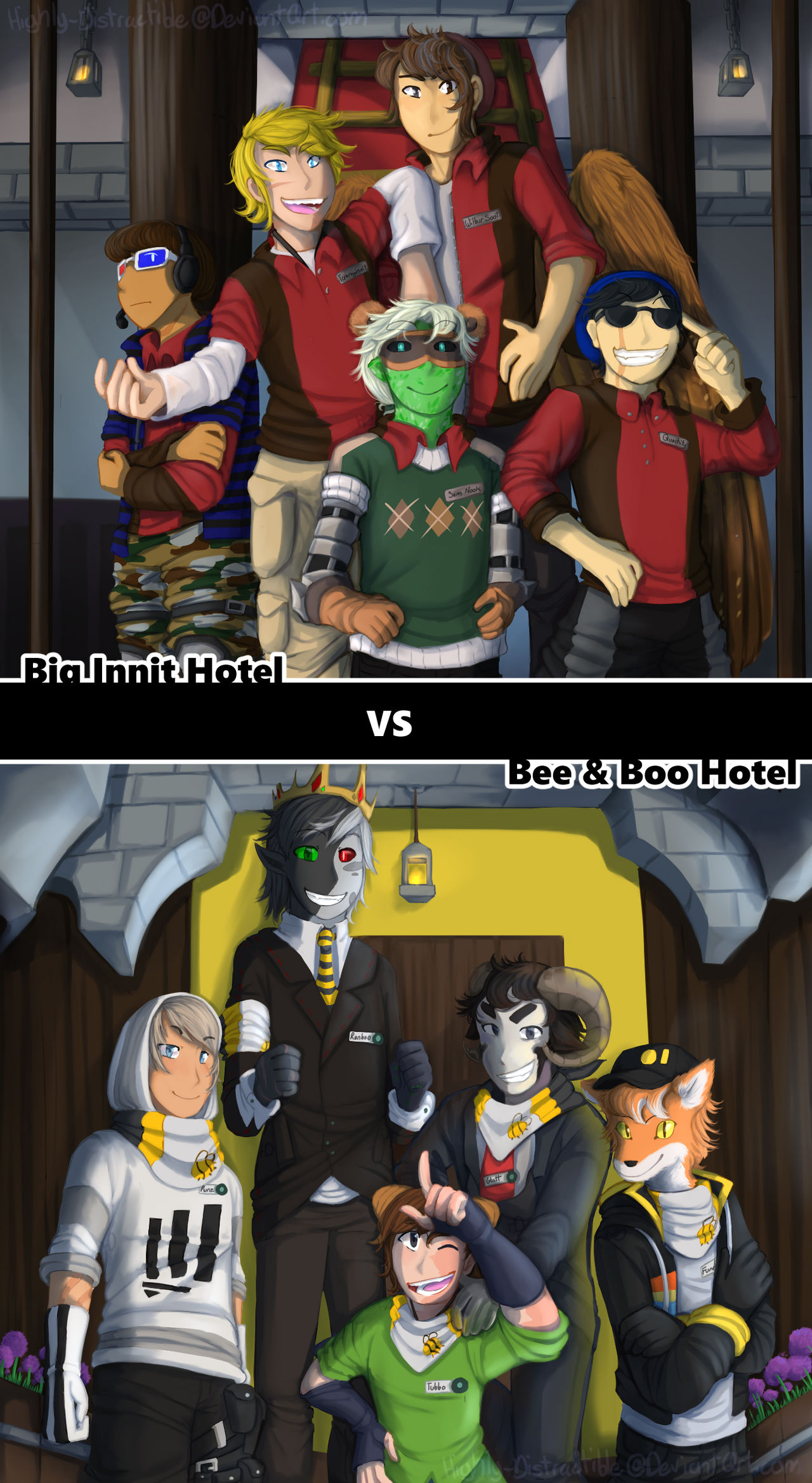 Bee n Boo VS Big Innit by Highly-Distractible on DeviantArt