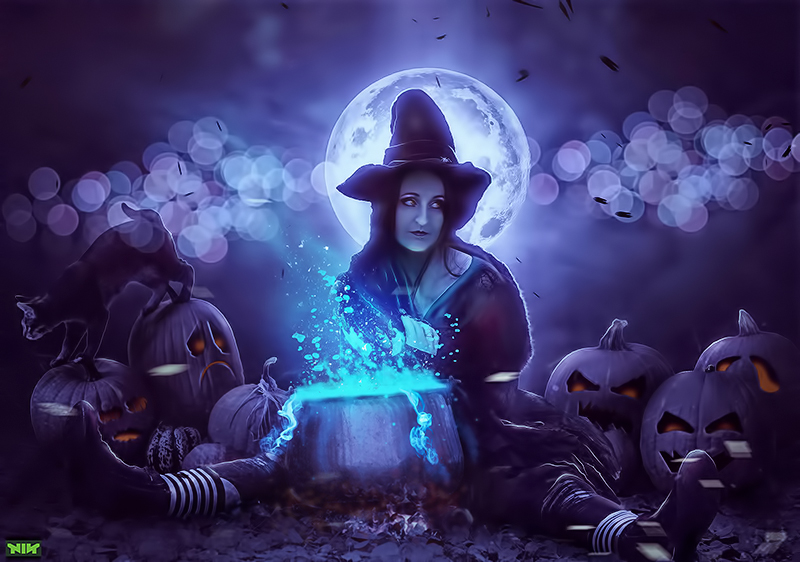 Beautiful Dark Witch | Halloween Witch by ~AnfisaS on 