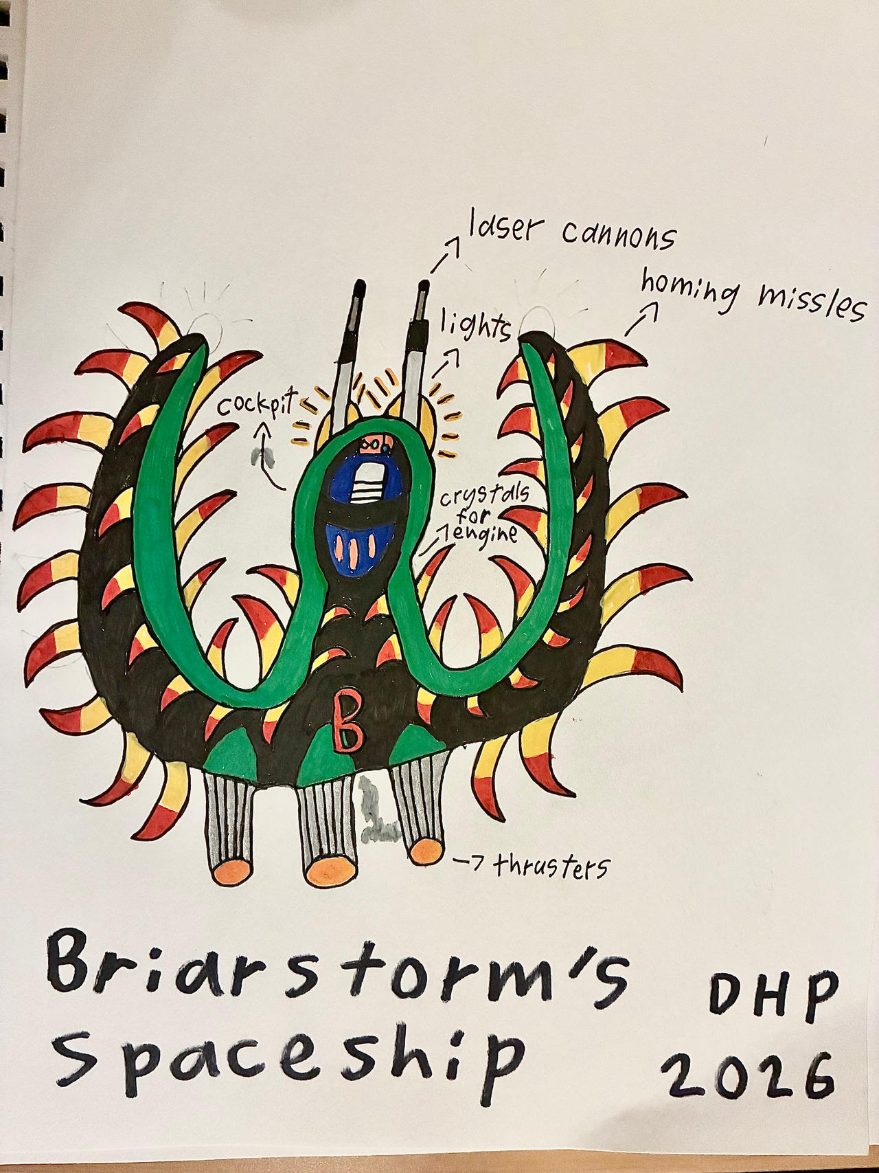 Briarstorm Spaceship with labels