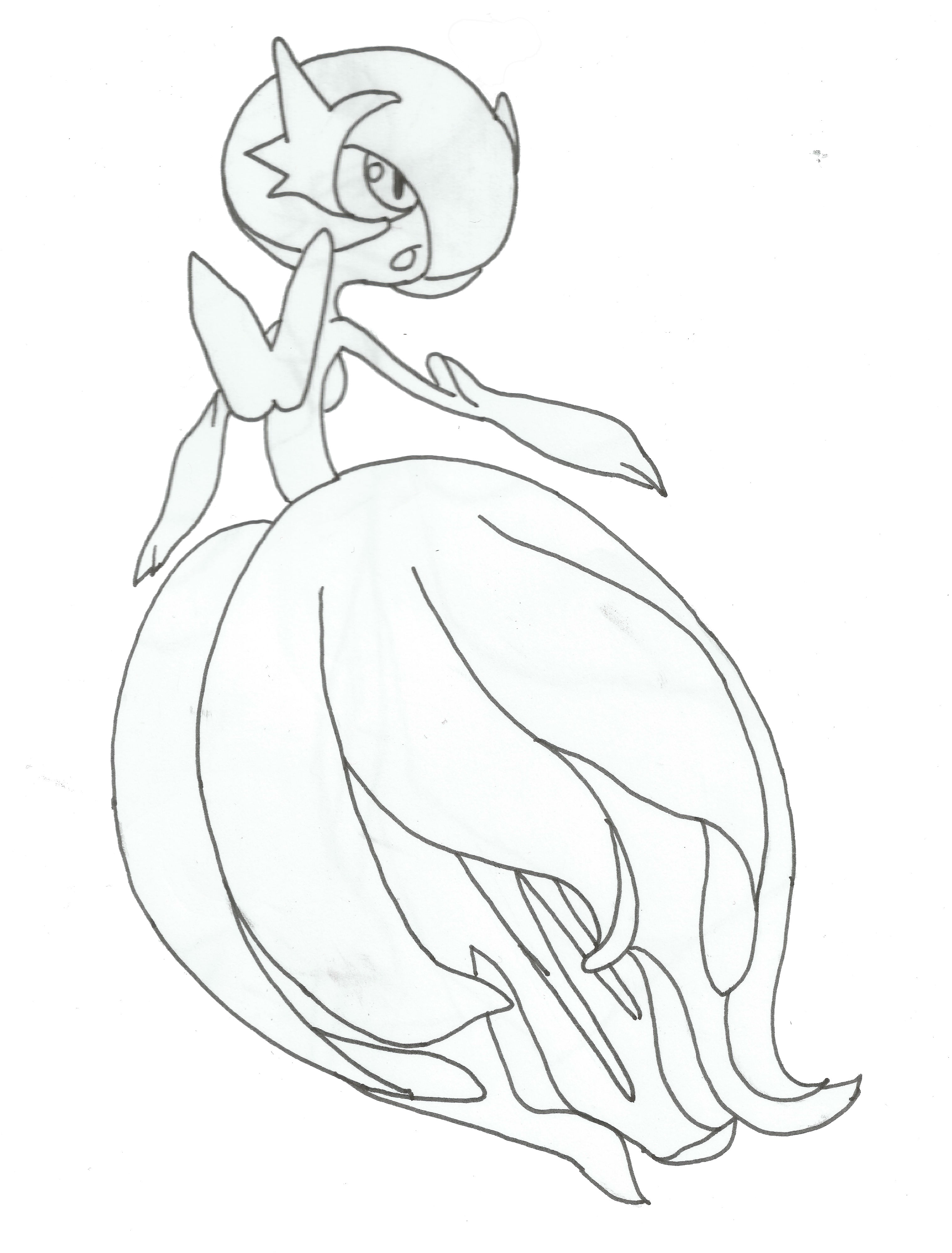 gardevoir and mega gardevoir (pokemon) drawn by konknock