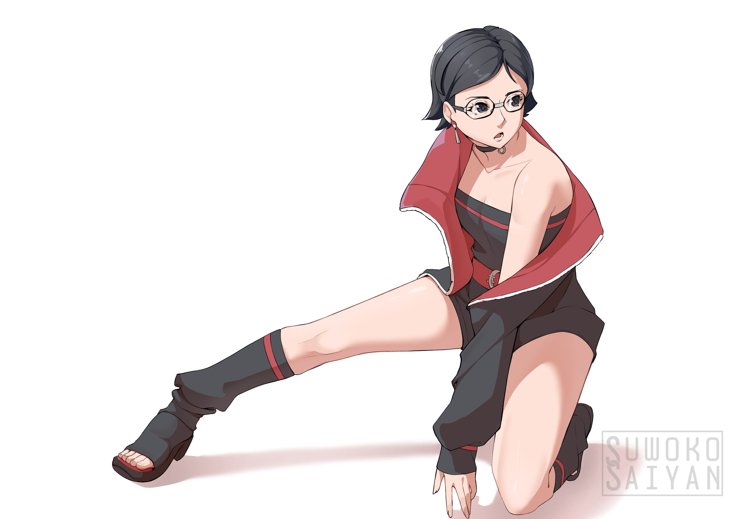 Sarada Uchiha v1 fanart improved version by ZShangu on DeviantArt