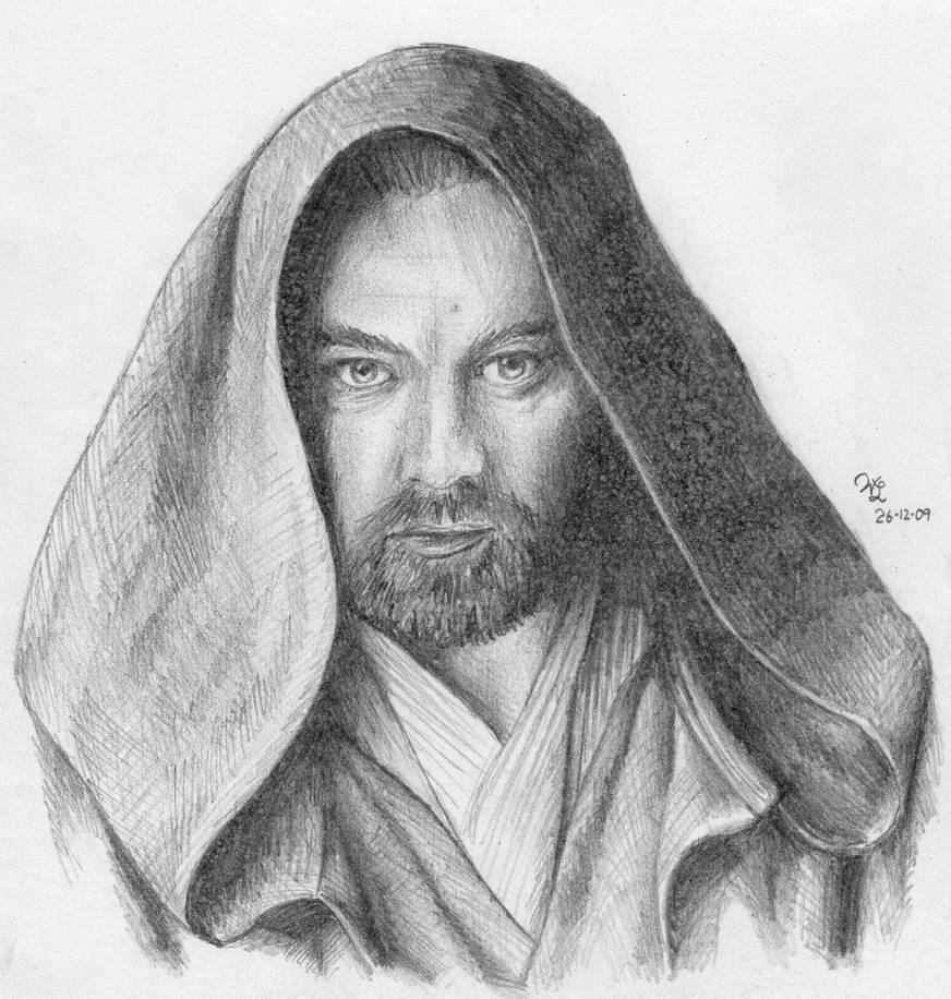 ObiWan Kenobi Sketch by BrickTransformer555 on DeviantArt