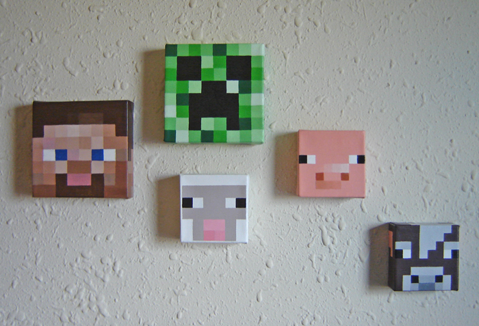 3D Minecraft Inspired Paintings