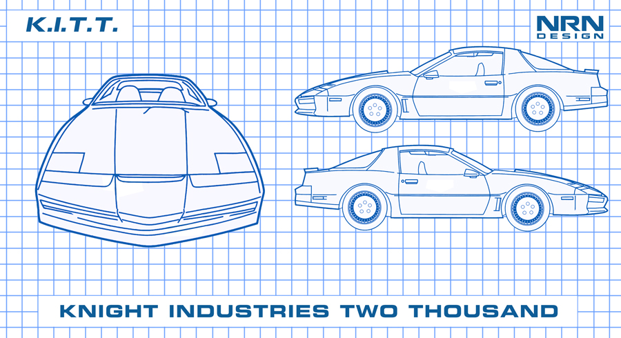 KITT - Blueprint Art by valaryc
