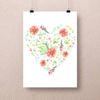 Valentine's Day Flower Background Heart