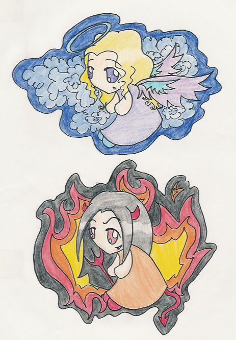 angel and devil magnets