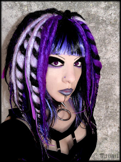 Purple Cyber Goth Girl Mistabys By Mistabys On Deviantart