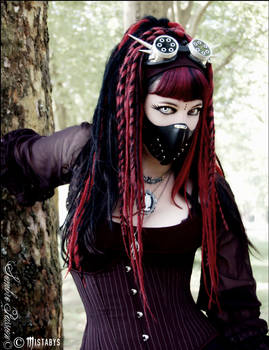 goth portrait during netgoth pic-nic in Versailles