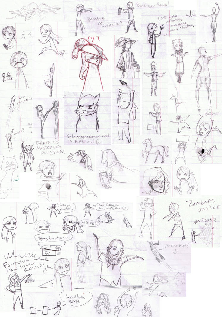 Deranged Doodles from Physics by Goshawk