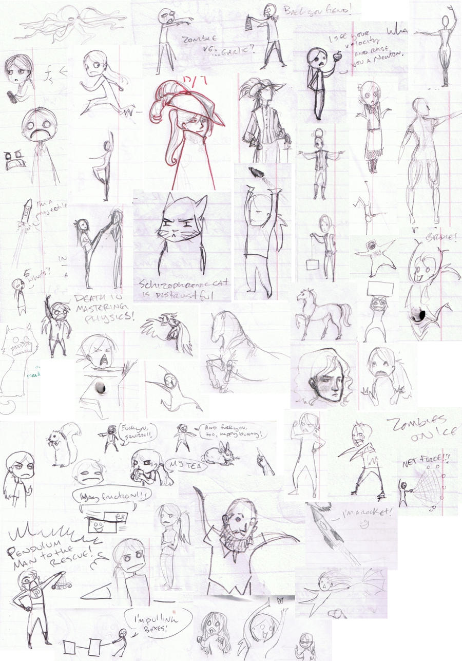 Deranged Doodles from Physics by Goshawk
