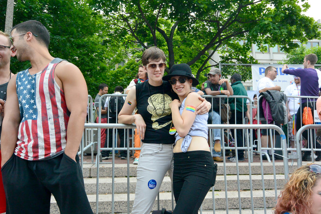 Pride Festival, the Loving Couple In the Crowd 5