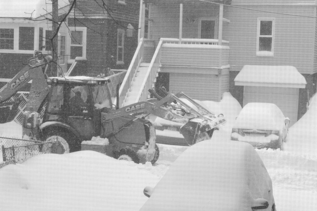 2015 February Snow Storm, BullDozing the Snow 2