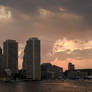 Storm Clouds and Sunset, Boston Harbor