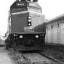 Train Engine In the Canadian Train Yard