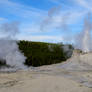 Gyser Mound Double Steam, Yellowstone 14