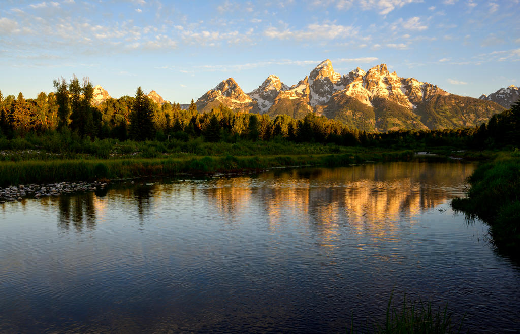 The Tetons and Water Reflections In Early Morning2 by Miss-Tbones