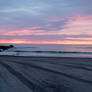 Tracked Sand and Sunrise Color, York Beach