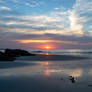 Sun Over Low Tide Horizon At Sunrise, York Beach3